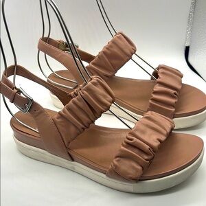 Lina Paolo Leather Women's Sz 7 Tan Sandals Nappa